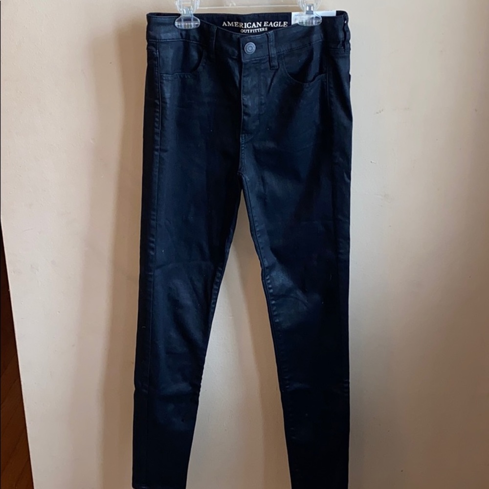 AE- new High rise black jegging- 6